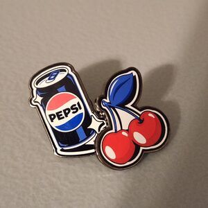 Cherry Pepsi Pin Soda Can Metal Butterfly Clutch Backing